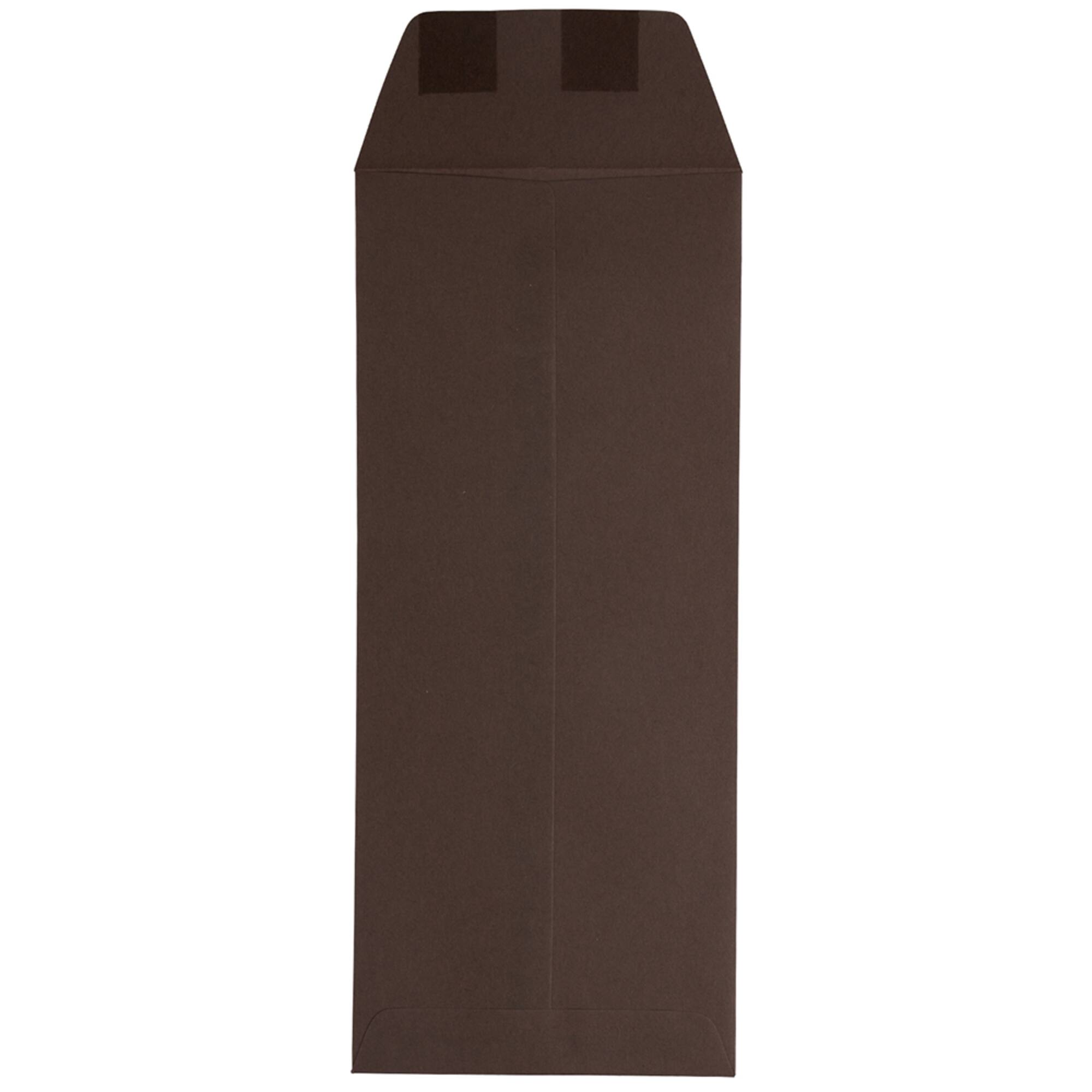 JAM Paper 5" x 11.5" Chocolate Brown Policy Business Envelopes, 50ct.